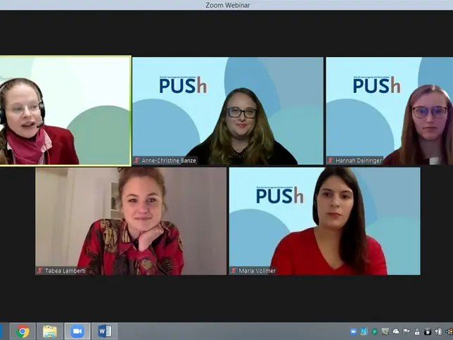 Die PUSh-Preistraegerinnen im Zoom-Webinar