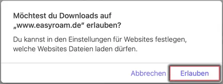 Ansicht Mobil-Config Download