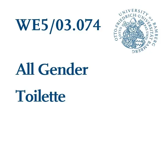 Trschild mit der Aufschrift All Gender Toilette