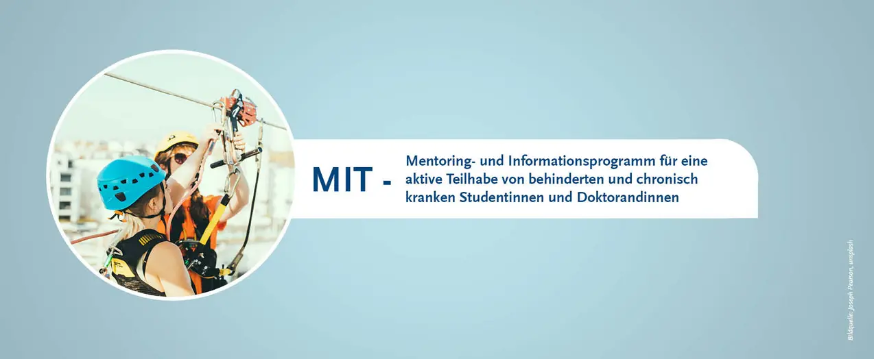 Logo MIT. Mentoring- und Informationsprogramm fr eine aktive Teilhabe von behinderten und chronisch kranken Studentinnen und Doktorandinnen