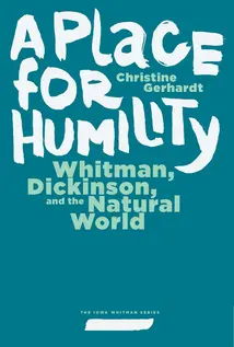 Book cover of ?A Place for Humility by Christine Gerhardt, white and light green font color on turquoise background